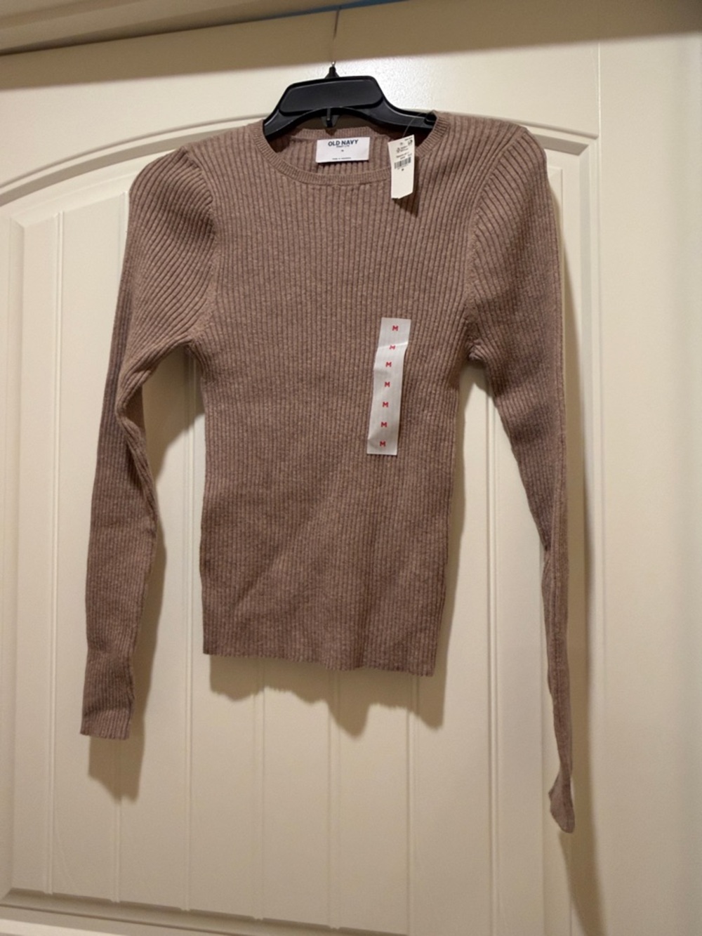 NWT Old Navy Women's Ribbed Scoopneck Sweater in Taupe
